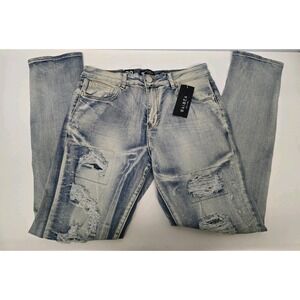 Waimea Boys Distressed Bleach Wash Blue Jeans Size 20 NWT